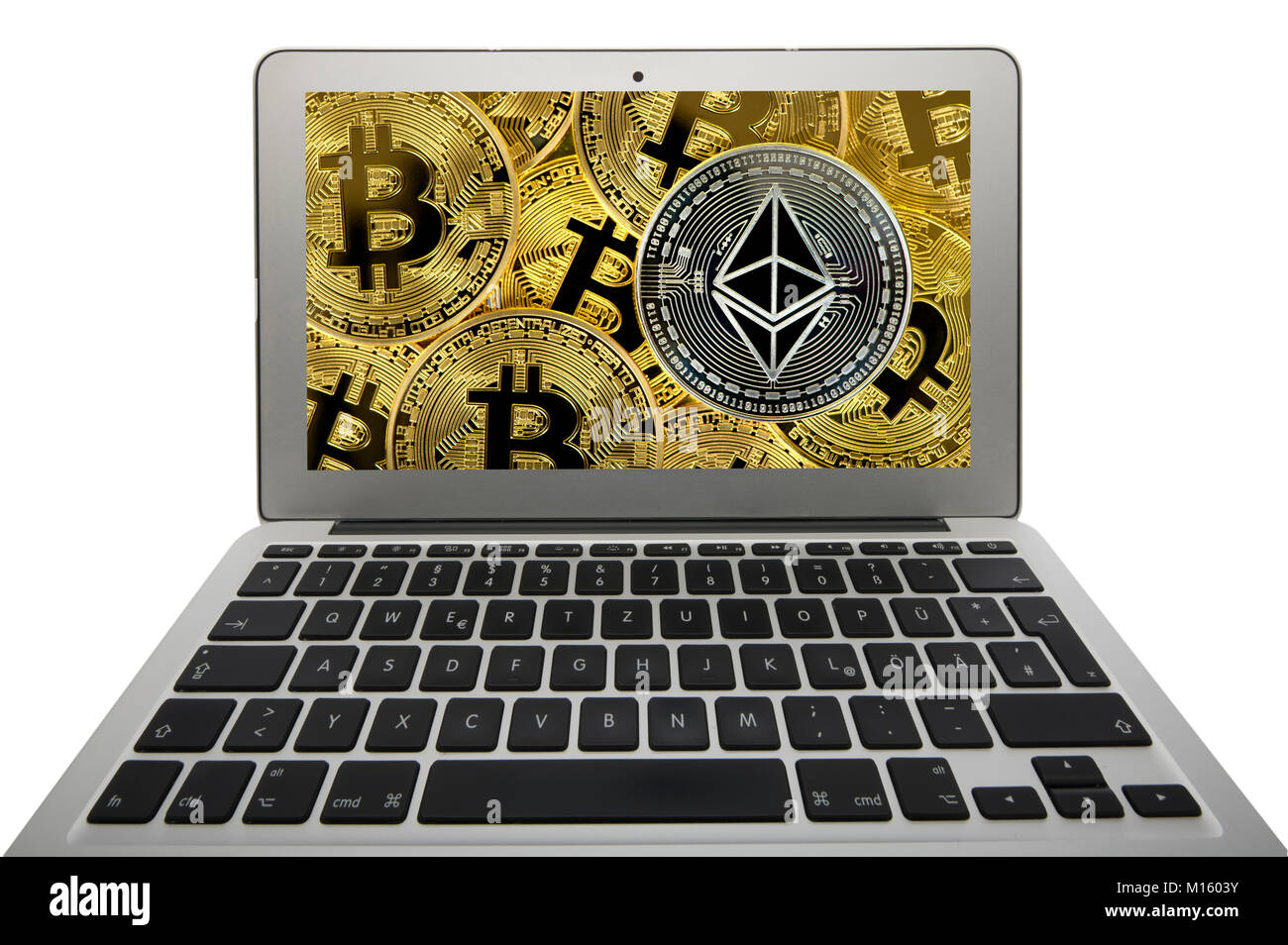 Symbol Bild!    Cryptocurrency Digitale Wahrung Silber Munze Des - 